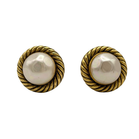 [Pre-owned] CHANEL EARRINGS Accessory GP/Faux Pearl Pre-owned GP/FAKE PEARL