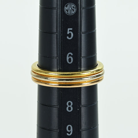 Used: CARTIER K18 Three Color Trinity Wedding Ring 4.4g #7(#47) ONE PRICE