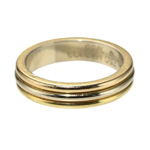 【中古】CARTIER Cartier Anillo de boda Trinity tricolor en oro de 18K 4.4g #7(#47) PRECIO ÚNICO