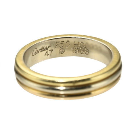 Used: CARTIER K18 Three Color Trinity Wedding Ring 4.4g #7(#47) ONE PRICE