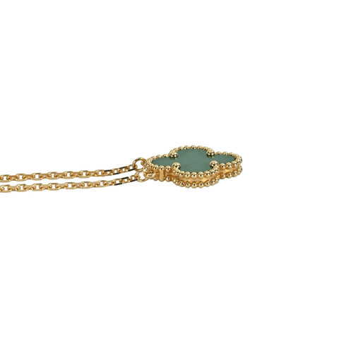 【中古】Van Cleef＆Arpels Van Cleef & Arpels K18YG VINTAGE ALHAMBRA Colgante Vintage Alhambra Malaquita 5.5g