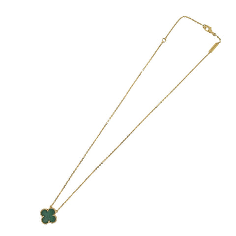 【中古】Van Cleef＆Arpels Van Cleef & Arpels K18YG VINTAGE ALHAMBRA Colgante Vintage Alhambra Malaquita 5.5g