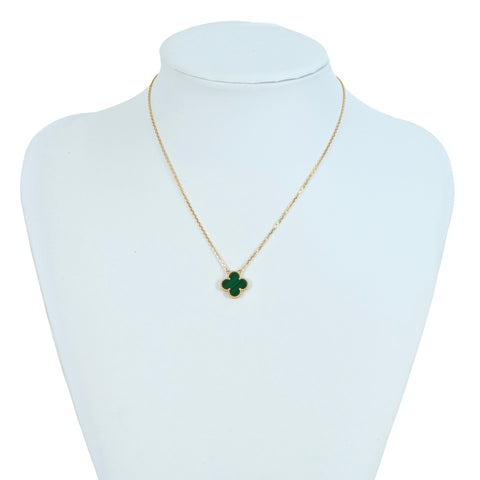 【中古】Van Cleef＆Arpels Van Cleef & Arpels K18YG VINTAGE ALHAMBRA Colgante Vintage Alhambra Malaquita 5.5g