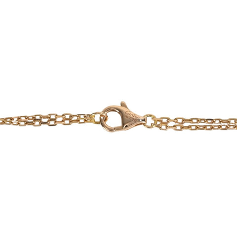 [Pre-owned] CARTIER K18PG/Ceramic Love 3-Hoop Necklace Diamond 7.4g