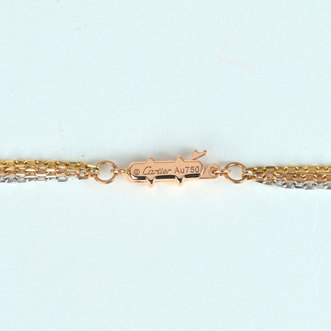 [Pre-owned] CARTIER K18 Three-Color Gold Trinity Necklace 16.7g