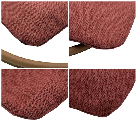 [Pre-owned] Hermes SAC ALINE Shoulder Bag, Stamp W (2024), Red/Gold, Toile Chevron/Swift, Used Bag
