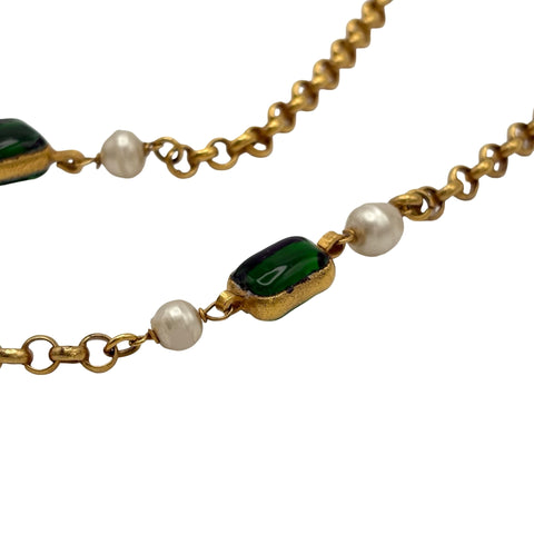 【中古】 CHANEL シャネル NECKLACE ネックレス 小物  グリポアガラス 中古