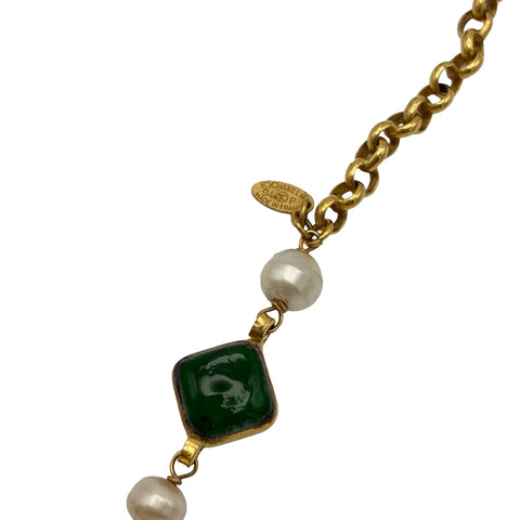 【中古】 CHANEL シャネル NECKLACE ネックレス 小物  グリポアガラス 中古