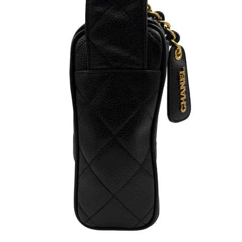 [Pre-owned] CHANEL VINTAGE SHOULDER BAG, 4 Series (1996-1998), BLACK, Caviar Skin, Used Bag