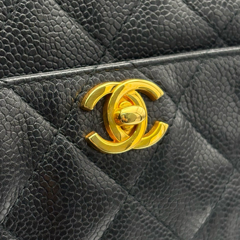 [Pre-owned] CHANEL VINTAGE SHOULDER BAG, 4 Series (1996-1998), BLACK, Caviar Skin, Used Bag