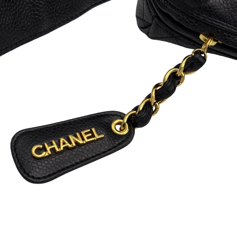 [Pre-owned] CHANEL VINTAGE SHOULDER BAG, 4 Series (1996-1998), BLACK, Caviar Skin, Used Bag