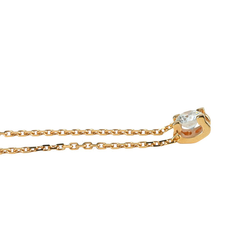 【中古】CARTIER カルティエ K18PG Cドゥカルティエ ブランド ネックレス 証明書付き