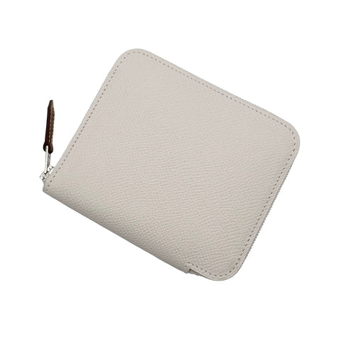 [Unused] Hermes Azap Silkin Compact Wallet, White, Epsom, Brand New Unused
