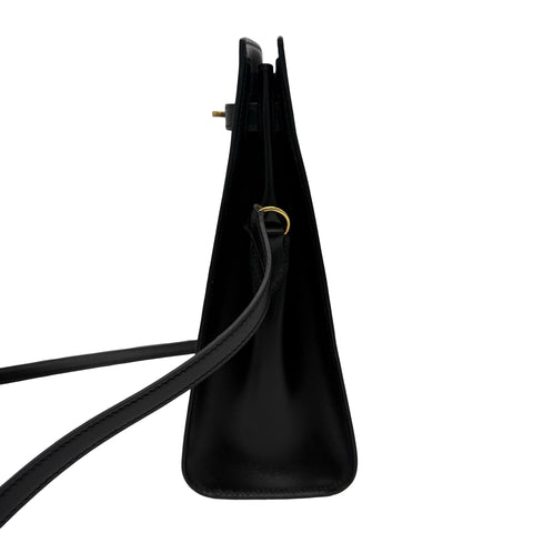 【中古】 Hermes エルメス KELLY SPORTS PM ケリースポーツPM ショルダーバッグ 〇P刻（1986年） ブラック ボックスカーフ ヴィンテージ 中古 USED バッグ