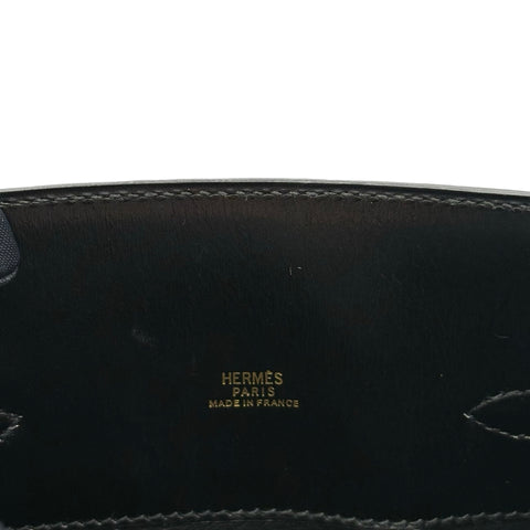 【中古】 Hermes エルメス KELLY SPORTS PM ケリースポーツPM ショルダーバッグ 〇P刻（1986年） ブラック ボックスカーフ ヴィンテージ 中古 USED バッグ