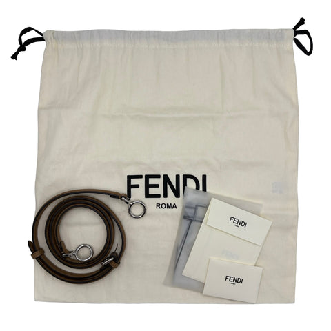 [Excellent Condition] FENDI PEEKABOO/SELLERIA 2WAY BAG MINI, Shoulder Bag, Beige, Canvas x Leather, Pre-owned