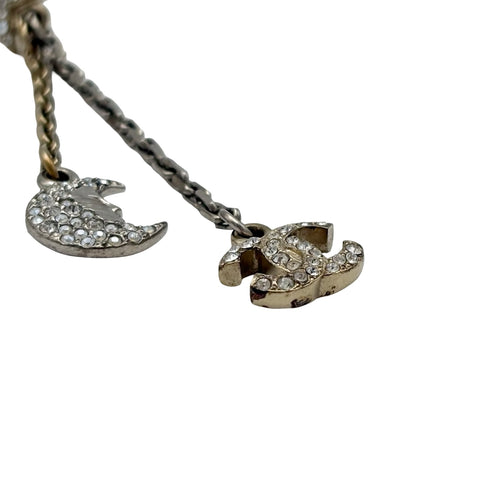 【Used】 CHANEL COCOMARK STONE EARRINGS Gold/Silver GP Used Sale