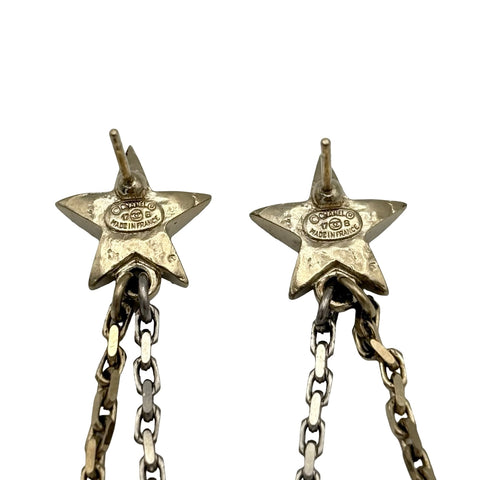 【Used】 CHANEL COCOMARK STONE EARRINGS Gold/Silver GP Used Sale