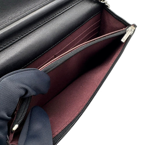 [Pre-owned] CHANEL Chain Wallet Shoulder Bag, 31 Series (2021), Black, Caviar Skin, Excellent Condition, USED Bag