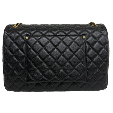 【美品】 CHANEL シャネル MATELASSE CHAIN SHOULDER BAG マトラッセチェーンショルダー40 ショルダーバッグ ICチップ(2021年∼) ブラック キャビアスキン 中古 USED バッグ