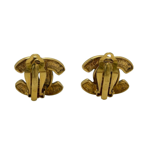 [Pre-owned] CHANEL COCOMARK EARRINGS Gold Vintage GP Pre-owned