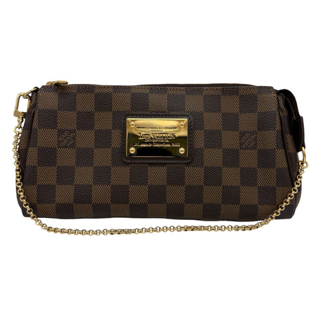 [Pre-owned] LOUIS VUITTON Damier Eva Shoulder Bag DU3069 (2009) Ebene Canvas Used Bag