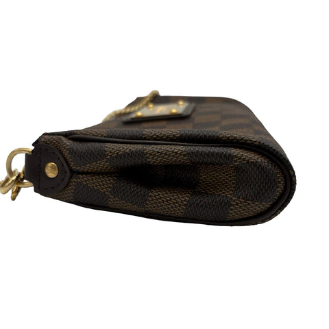 [Pre-owned] LOUIS VUITTON Damier Eva Shoulder Bag DU3069 (2009) Ebene Canvas Used Bag