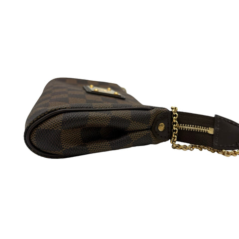 [Pre-owned] LOUIS VUITTON Damier Eva Shoulder Bag DU3069 (2009) Ebene Canvas Used Bag