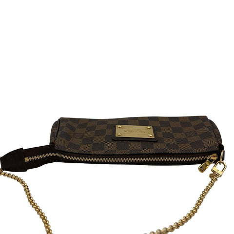 [Pre-owned] LOUIS VUITTON Damier Eva Shoulder Bag DU3069 (2009) Ebene Canvas Used Bag