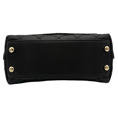 【中古】 CHANEL シャネル COCO HANDLE XXS ココハンドル XXS ハンドバッグ ショルダーバッグ ランダム番(2021年～) ブラック キャビアスキン 中古 USED バッグ