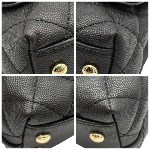 【中古】 CHANEL シャネル COCO HANDLE XXS ココハンドル XXS ハンドバッグ ショルダーバッグ ランダム番(2021年～) ブラック キャビアスキン 中古 USED バッグ