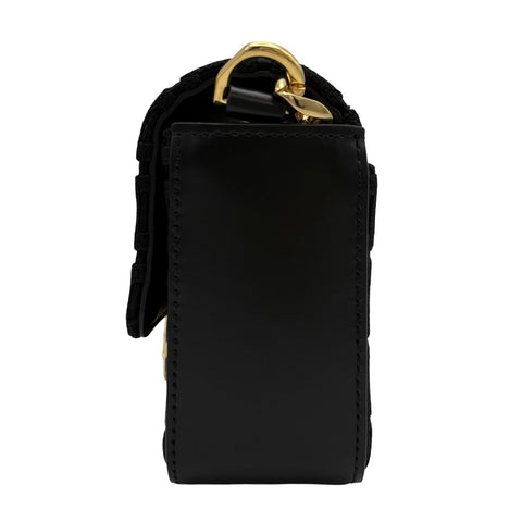 【美品】 GIVENCHY ジバンシィ SHOULDER BAG ショルダーバッグ ショルダーバッグ  ブラック キャンバス　カフースキン 中古 USED バッグ