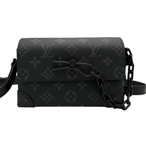 【美品】 LOUIS VUITTON ルイ・ヴィトン STEAMER WEARABLE WALLET スティーマー･ウェアラブル ウォレット ショルダーバッグ ICチップ(2021年～) ブラック モノグラム･エクリプス キャンバス 美品 USED バッグ