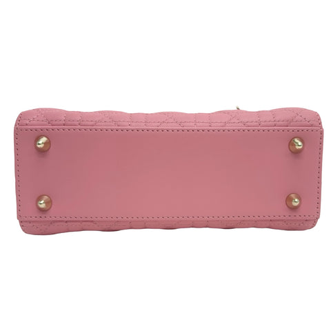 [Pre-owned] Christian Dior Lady Dior My ABCDior BAG SMALL Handbag Shoulder Bag 29XMA-0223 (2023) Pink Lambskin Pre-owned USED Bag