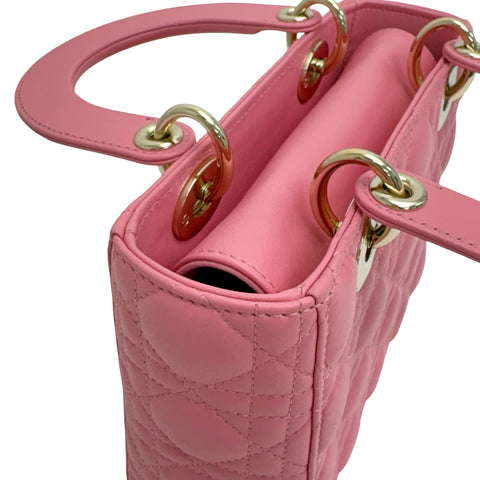 [Pre-owned] Christian Dior Lady Dior My ABCDior BAG SMALL Handbag Shoulder Bag 29XMA-0223 (2023) Pink Lambskin Pre-owned USED Bag