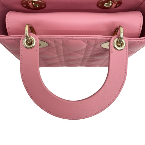 [Pre-owned] Christian Dior Lady Dior My ABCDior BAG SMALL Handbag Shoulder Bag 29XMA-0223 (2023) Pink Lambskin Pre-owned USED Bag