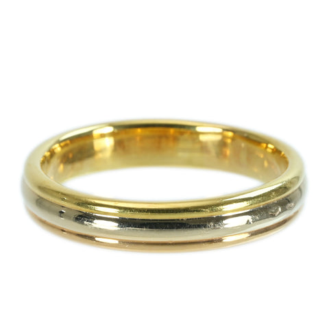 【中古】CARTIER カルティエ K18スリーカラー トリニティウェディングリング  RING 6.1g #19 ONE PRICE