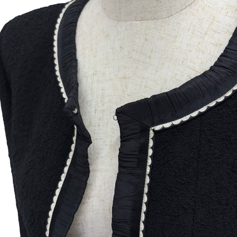 [Pre-owned] CHANEL COLLARLESS TRIM SET UP Jacket Skirt 36 USED 1994 VINTAGE ITEM