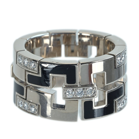 【中古】CARTIER カルティエ K18WG DIAMOND RING ドラゴンパドロックダイヤモンドリング 16.7g #10（#50）ONE PRICE