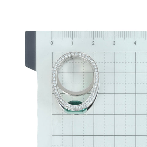 [Excellent Condition] BREGUET K18WG Reine de Naples Green Tourmaline Ring 5.59ct D1.92ct 14.4g #51