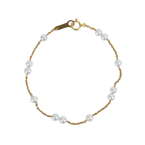 [Pre-owned] TASAKI K18YG AKOYA PEARL Bracelet 2.4g BOX USED BRACELET
