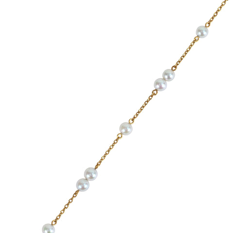 [Pre-owned] TASAKI K18YG AKOYA PEARL Bracelet 2.4g BOX USED BRACELET