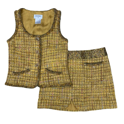 [Pre-owned] CHANEL Set-up Top & Skirt 36/38 USED 2011 Apparel Clothing