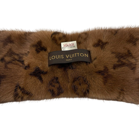 [Pre-owned] LOUIS VUITTON Muffler Accessory Brown 100% Mink Pre-owned