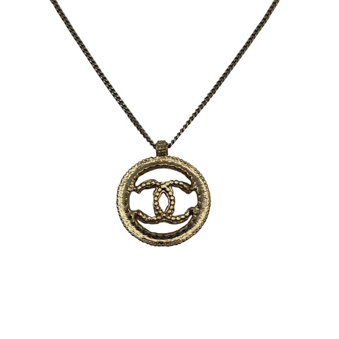 [Pre-owned] CHANEL Round Bijou Necklace CC Logo GP Pre-owned