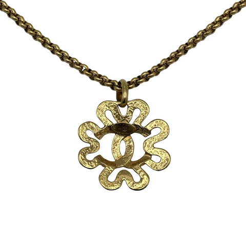 【中古】CHANEL シャネル COOMARK  CLOVER NECKLACE ココマーククローバーネックレス NECKLACE GP 中古