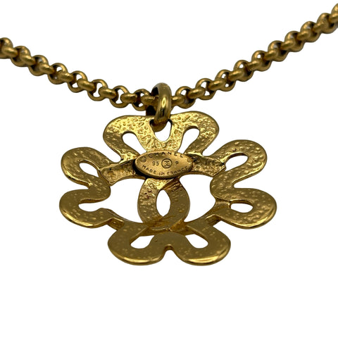 【中古】CHANEL シャネル COOMARK  CLOVER NECKLACE ココマーククローバーネックレス NECKLACE GP 中古