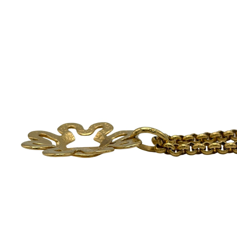 【中古】CHANEL シャネル COOMARK  CLOVER NECKLACE ココマーククローバーネックレス NECKLACE GP 中古