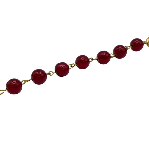 【中古】 CHANEL シャネル NECKLACE ネックレス NECKLACE ゴールド/赤 GP VINTAGE ITEM 中古