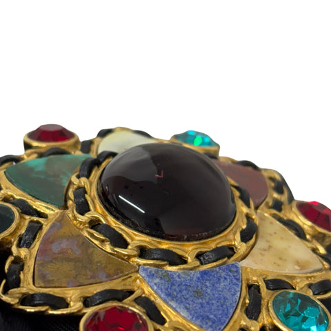 [Pre-owned] CHANEL Brooch Natural Stone Hexagram Multi-color Pre-owned MULTI COLOR